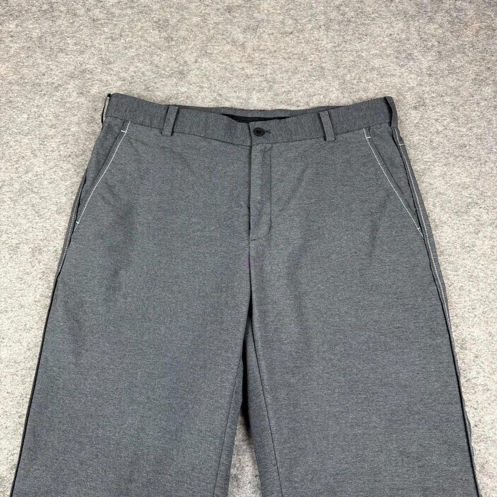 Nike Golf Dri Fit Chino Pants Pockets Nylon Stretch Gray Mens 33x32